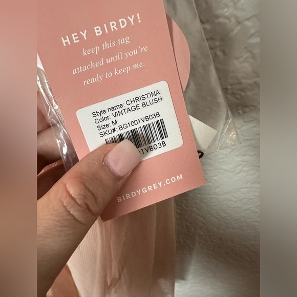 NWT Birdy Grey Christina Convertible Dress in Tulle Vintage Blush - Picture 9 of 10
